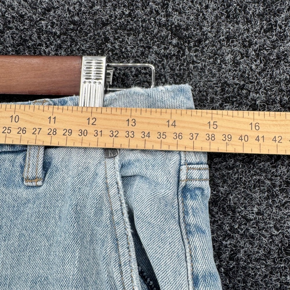 KUT from the Kloth Meg Wide Leg Raw Hem Jeans Light Wash Blue Size 4 - Picture 4 of 9
